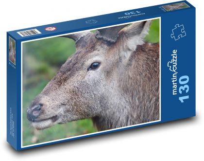 Jeleň - zviera, les - Puzzle 130 dielikov, rozmer 28,7x20 cm 