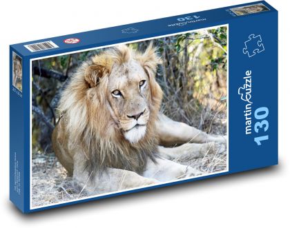 Lev - kráľ zvierat, safari - Puzzle 130 dielikov, rozmer 28,7x20 cm 