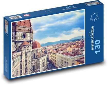 Florencie - Itálie, město - Puzzle 130 dílků, rozměr 28,7x20 cm