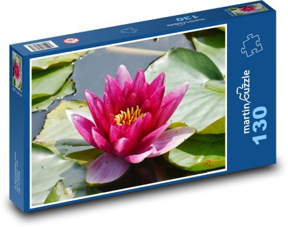 Leknín - květ, rybník - Puzzle 130 dílků, rozměr 28,7x20 cm