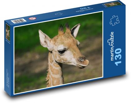 Żyrafa - młode, ssak - Puzzle 130 elementów, rozmiar 28,7x20 cm