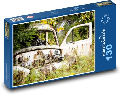 Auto - Wrack, Wald - Puzzle - 130 Teile