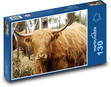 Krava - voľne žijúcich živočíchov, farma - Puzzle 130 dielikov, rozmer 28,7x20 cm 