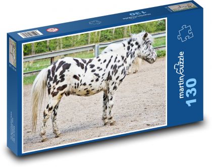Poník - malý kůň, zvíře - Puzzle 130 dílků, rozměr 28,7x20 cm