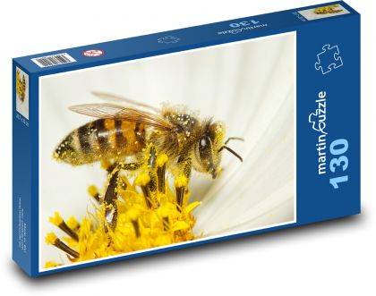 Opýlení - včela, hmyz  - Puzzle 130 dílků, rozměr 28,7x20 cm