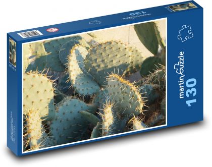 Cactus - sun, desert - Puzzle 130 pieces, size 28.7x20 cm 