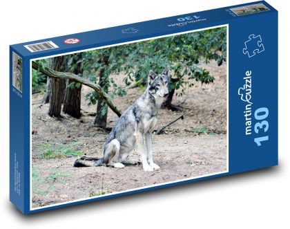 Vlk - zvíře, les - puzzle 130 dílků