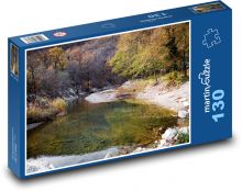 Jesień - rzeka, przyroda Puzzle 130 elementów - 28,7x20 cm