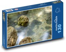 Řeka - pláž, zátoka Puzzle 130 dílků - 28,7 x 20 cm