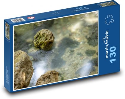 Řeka - pláž, zátoka - Puzzle 130 dílků, rozměr 28,7x20 cm