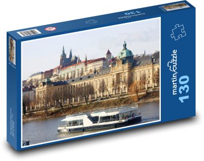 Loď - Praha, rieka - Puzzle 130 dielikov, rozmer 28,7x20 cm 