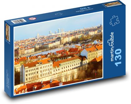 Praha - město, zahrada  - Puzzle 130 dílků, rozměr 28,7x20 cm