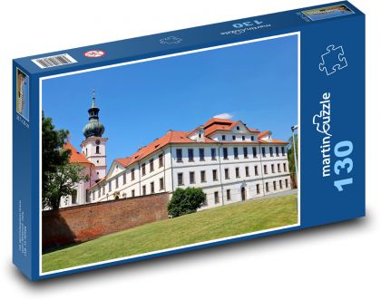 Kláštor - Praha, veža - Puzzle 130 dielikov, rozmer 28,7x20 cm 