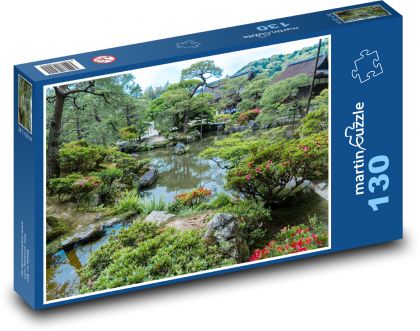 Zahrady Ginkaku-Ji - Japonsko,  Kjóto - Puzzle 130 dílků, rozměr 28,7x20 cm