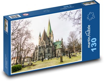 Trondheim - Norsko, katedrála - puzzle 130 dílků