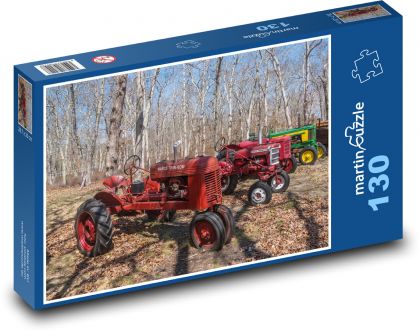 Tractors - trees, vehicles - Puzzle 130 pieces, size 28.7x20 cm 