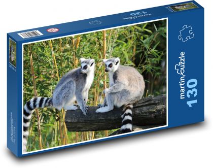 Lemur - Madagascar, monkey - Puzzle 130 pieces, size 28.7x20 cm 