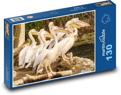 Pelikány - vtáky, zvieratá - Puzzle 130 dielikov, rozmer 28,7x20 cm 