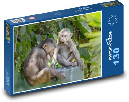 Makak - opice, zvíře - Puzzle 130 dílků, rozměr 28,7x20 cm
