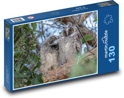 Bass - bird of prey, owl - Puzzle 130 pieces, size 28.7x20 cm 