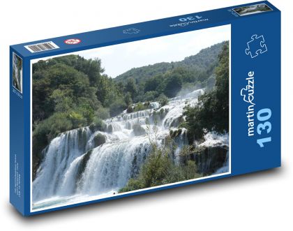 Vodopád - Krka, Chorvatsko - Puzzle 130 dílků, rozměr 28,7x20 cm