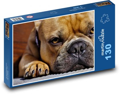 Pies - łapa, nos - Puzzle 130 elementów, rozmiar 28,7x20 cm