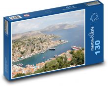 Griechenland - Insel, Hafen Puzzle 130 Teile - 28,7x20 cm