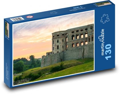Zamek - ruiny, pałac - Puzzle 130 elementów, rozmiar 28,7x20 cm