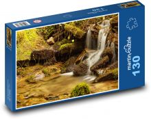 Horská řeka - vodopád, příroda Puzzle 130 dílků - 28,7 x 20 cm