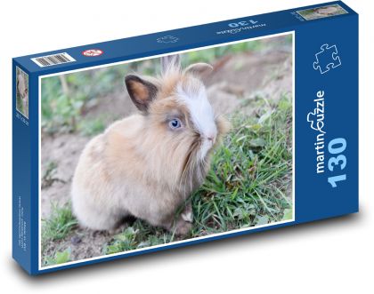 Zakrslý králík - mazlíček, zvíře - Puzzle 130 dílků, rozměr 28,7x20 cm