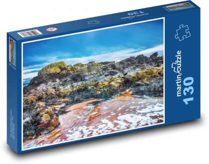 Skála - moře, kámen - Puzzle 130 dílků, rozměr 28,7x20 cm