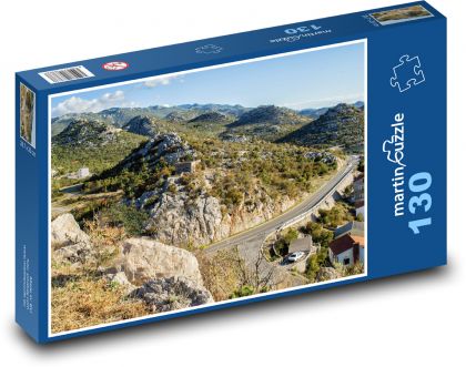 Croatia - rocks, roads - Puzzle 130 pieces, size 28.7x20 cm 