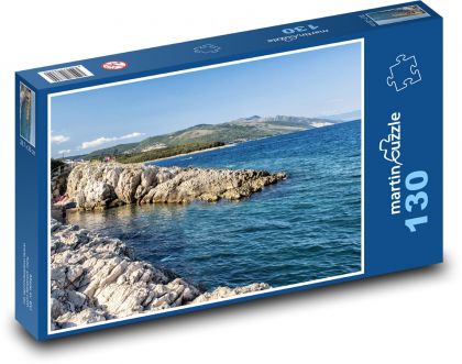 Chorvatsko - moře, pláž - puzzle 130 dílků