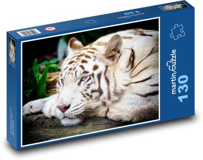 Tiger - Albino, big cat - Puzzle 130 pieces, size 28.7x20 cm 