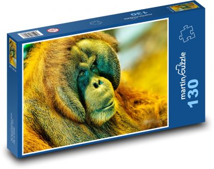 Orangutan - opice, primát - Puzzle 130 dílků, rozměr 28,7x20 cm