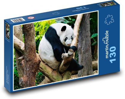 Panda - zvíře, zoo - Puzzle 130 dílků, rozměr 28,7x20 cm