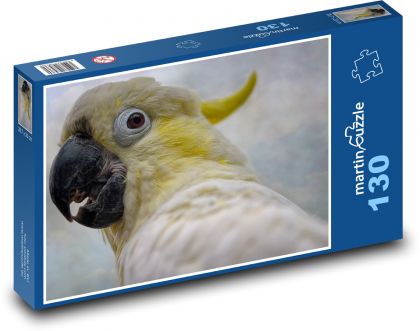 Kakadu - pták, zvíře - Puzzle 130 dílků, rozměr 28,7x20 cm