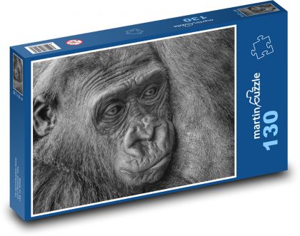 Gorilla - primate, monkey - Puzzle 130 pieces, size 28.7x20 cm 