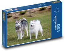 Psi - domácí mazlíčci, malamut Puzzle 130 dílků - 28,7 x 20 cm