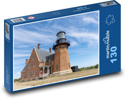 Island - maják, stavba - puzzle 130 dílků