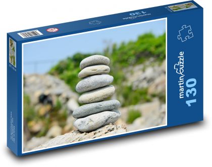 Kopiec kamieni - przyroda, skała - Puzzle 130 elementów, rozmiar 28,7x20 cm