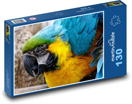 Papoušek - pták, zoo - Puzzle 130 dílků, rozměr 28,7x20 cm