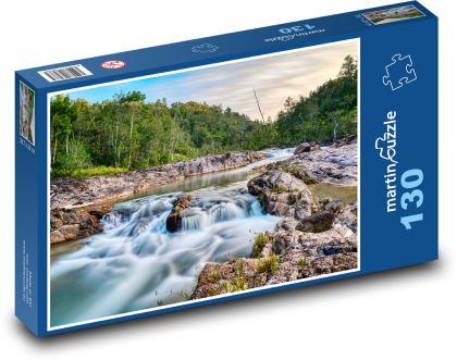 Řeka - příroda, stromy - Puzzle 130 dílků, rozměr 28,7x20 cm