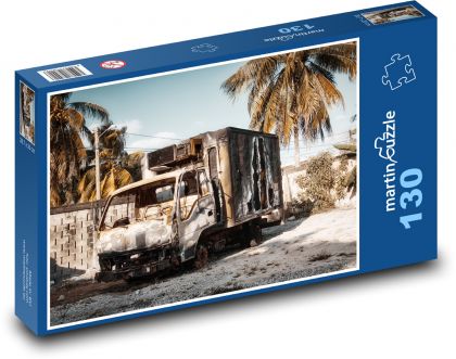 Nákladné auto - vrak, vozidlo - Puzzle 130 dielikov, rozmer 28,7x20 cm 