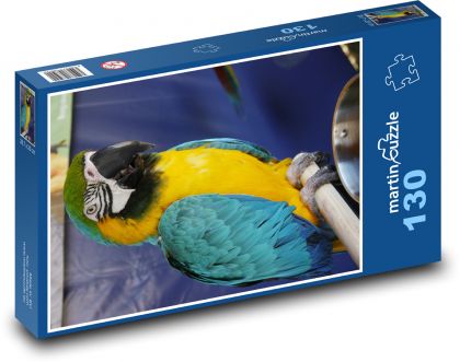 Papagáj - vták, zviera - Puzzle 130 dielikov, rozmer 28,7x20 cm 