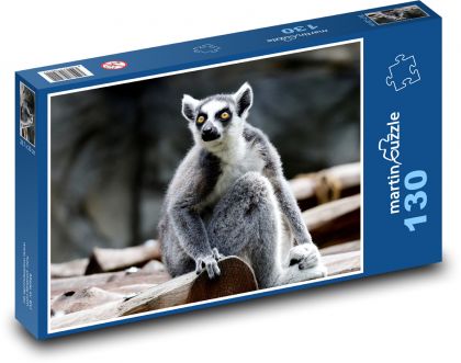 Lemur - savec, zvíře - Puzzle 130 dílků, rozměr 28,7x20 cm