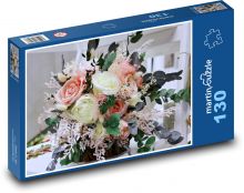 Bukiet - dekoracja, kwiaty Puzzle 130 elementów - 28,7x20 cm