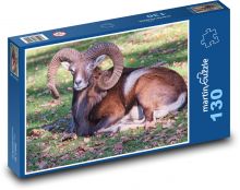 Muffle - ram, animal Puzzle 130 pieces - 28.7 x 20 cm 