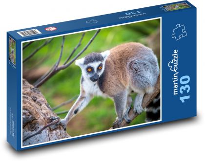 Lemur - małpa, naczelny - Puzzle 130 elementów, rozmiar 28,7x20 cm
