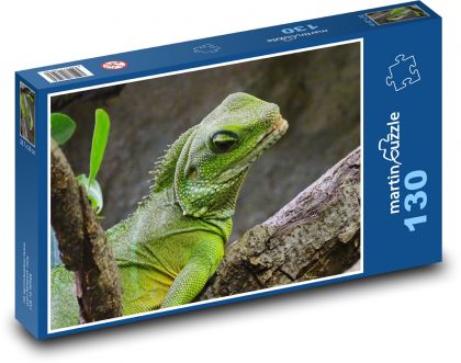 Jaszczurka - terrarium, gad - Puzzle 130 elementów, rozmiar 28,7x20 cm